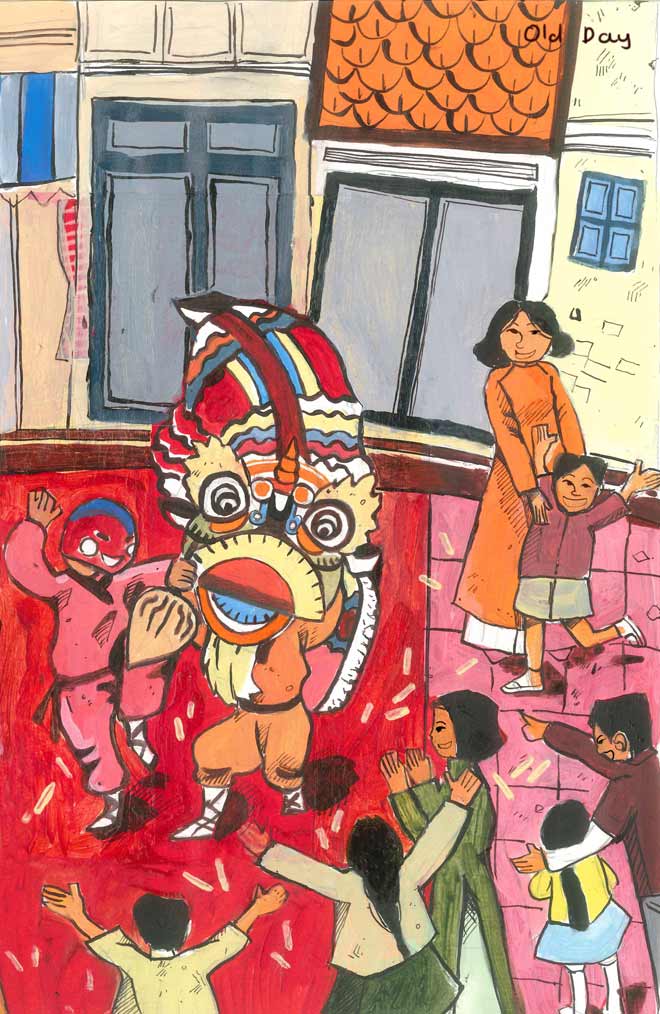 Bộ tranh siêu đẹp khiến giới trẻ nhớ Tết da diết